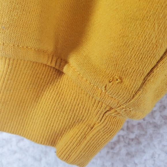 Vtg Pac Man Hoodie Sweatshirt Mens S Gold Japanese Characters Graphics Fleece - Picture 7 of 14